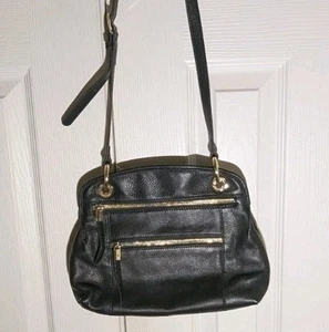 B Makowsky Umhängetasche schwarz weiches Leder 12 x 9 - Bild 1 von 6