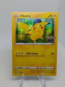 Pikachu 028/078 Pokemon GO Holo Rare Stamped Pokemon TCG Card - NM - Picture 1 of 3