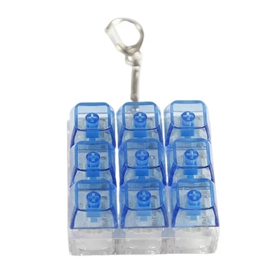 Llaveros mecánicos de 9 llaves inquietos juguete con luz LED alivio del estrés llaveros escritorio Foto 1 de 4