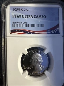 1985 Washington Quarter Pf 69!! Ultra Cameo!!! If You Know, You Know!!!!!!! - Picture 1 of 2