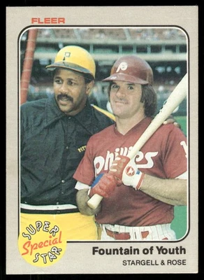 1983 Fleer #634 Вилли Старджелл | Пит Роуз HOF [EX] [базовый набор бейсбольных карточек] - Изображение 1 из 2