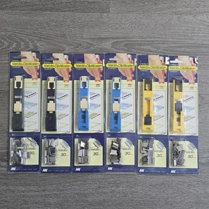 Lot Of 6 Nalclip® Reusable Metal Nal Clip Binding Clips 13x11x4mm w/ Dispensers - Picture 1 of 10