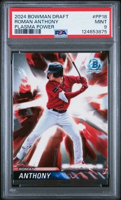 2024 BOWMAN DRAFT PLASMA POWER #PP18 ROMAN ANTHONY PSA 9 - Image 1 of 2