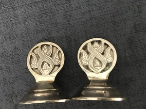 Sterling silver place card holders set of two - Picture 1 of 5
