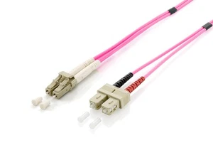 Equip LWL-Patchkabel-Glasfaserkabel LC->SC 50/125mμ 10.00m Multimode Duplex Viol - Zdjęcie 1 z 1
