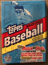 1992 Topps Wax Pack TWO Rookies Mike Mussina Orioles (Top) Derek Bell Blue Jays
