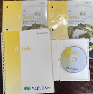 Math U See Delta Division Set (Teacher Manual, 2 Test Booklets, DVD) Homeschool