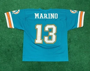 Vintage Logo 7 Miami Dolphins Dan Marino #13 Jersey Mens Medium *Single Sided - Picture 1 of 8