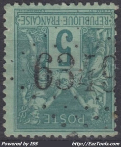 FRANCE CLASSIQUE : SAGE N° 75 OBLITERATION JOUR DE L'AN GC 6349 - Picture 1 of 2