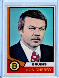  1974-75 O-Pee-Chee #161 Don Cherry COACH RC - Boston Bruins - BV : $60 (A)