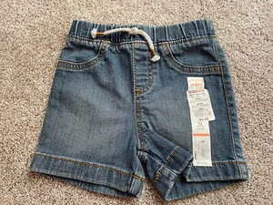 NWT Jumping Beans Toddler Boys Blue Denim Shorts Size 12 Months - Picture 1 of 3
