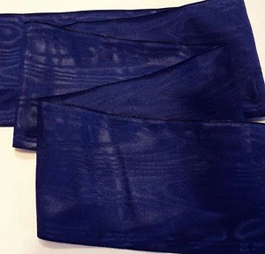 3" WIDE GERMAN MOIRE RIBBON - RAYON -NAVY BLUE- SOFT AND SILKY - Picture 1 of 1