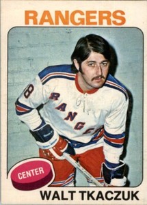 1975-76 O-PEE-CHEE HOCKEY #128 WALT TKACZUK NEW YORK RANGERS