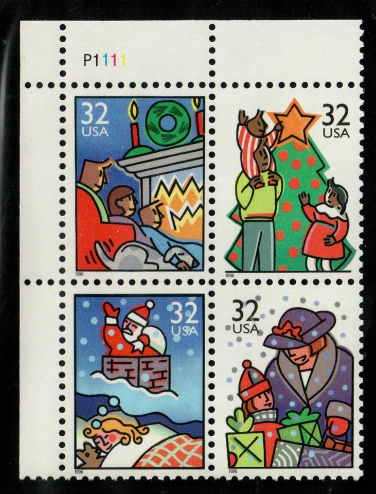 Scott 3108-3111 32¢ Christmas Family Scenes  MNH Free shipping in USA! - Image 1 of 1