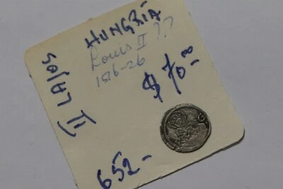 🧭 🇭🇺 HUNGARY 1516 - 1526 LOUIS II SILVER SHARP DETAILS B53 #Z7693 - Image 1 of 4