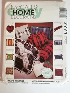 McCall's 7771 Pillow Essentials Home decorating Pattern 1995 NOS - Picture 1 of 5