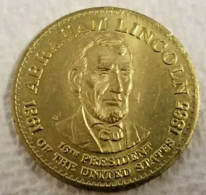 Vintage US President 1 Inch Coin Token Abraham Lincoln - Picture 1 of 3