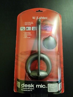 LABTEC PC DESKTOP MICROPHONE DESK 🔥 MIC 524 New In Box Skype Certified  - Image 1 of 2