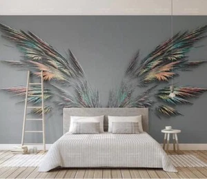 3D Feder Flügel H005 Tapete Wandbild Selbstklebend Abnehmbare Aufkleber Sinsin - Bild 1 von 11