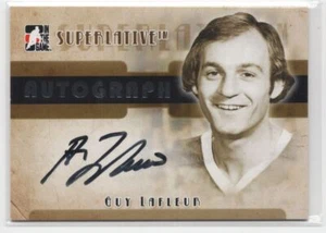 2007-08 IN THE GAME SUPERLATIVE /50 Guy Lafleur Auto #A-GL - Picture 1 of 2