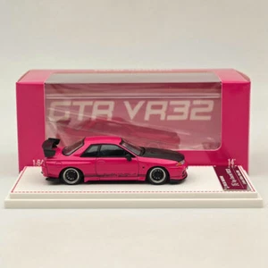 FH 1/64 Nissan Skyline GT-R VR32 Top Secret Carbon Hood Pink Diecast Model Car - Picture 1 of 7