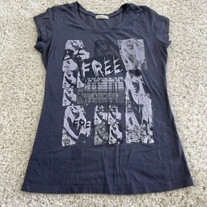 forever youth girls size large short sleeve graphic t shirt gray - Picture 1 of 6