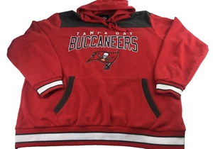 NFL Tampa Bay Buccaneers Men's Hoodie XXL Front & Back Print Sweatshirt Red Gray - Picture 1 of 14