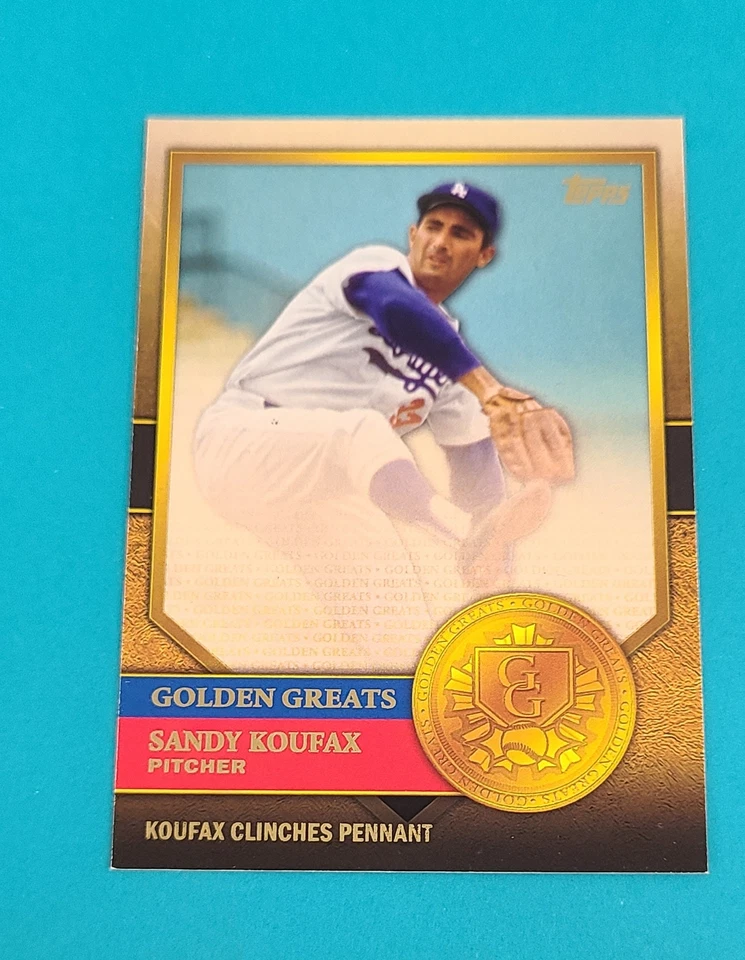 2012 Topps Golden Greats #GG-48 Sandy Koufax Dodgers BASEBALL Card 8A - Image 1 of 2