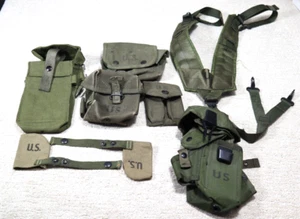 Lot of 8 Vintage U.S. Military Pouches, 1944 Tweedie Muzzle Cover & More - Picture 1 of 22