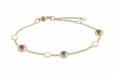 Boccia Jewelry 03042-02 Armband mit 5 bunten Turmalinen in Zargenfassungen