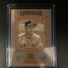 2002 Donruss Diamond Kings Heritage Collection Lou Gehrig #HC-1 HOF