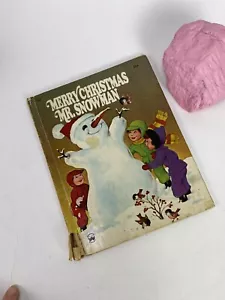 Merry Christmas Mr Snowman by Irma Wilde 1951 Wonder Books - Foto 1 di 8