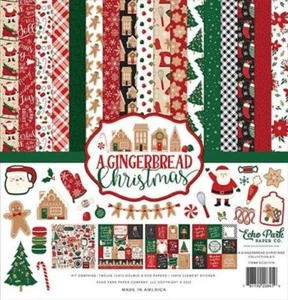 KIT DE PAPEL ECO PARK "A GINGERBREAD CHRISTMAS" 12X12 VACACIONES COCINA SCRAPJACK'S - Imagen 1 de 12