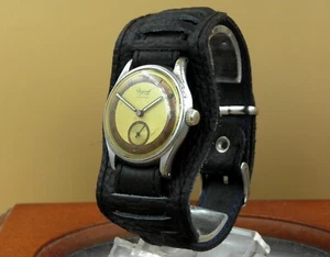 Vintage Swiss Ogival Herrenuhr II World War Bicolor Dial Shock Resist Antimagn - Bild 1 von 9