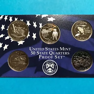 2002 S State Quarters Set Proof 5 Coins FREE SHIP - Picture 1 of 2