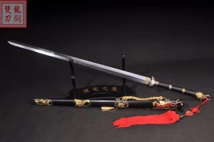 Hochwertige Lucky KungFu Jian Schwert Katana scharf Damaststahl Klinge XuanWu - Bild 1 von 11