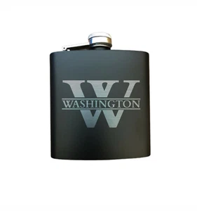 Personalisierter Stahlkolben mit monorgrammierter Gravur - Ihr Name - individueller Trinkkolben - Bild 1 von 5