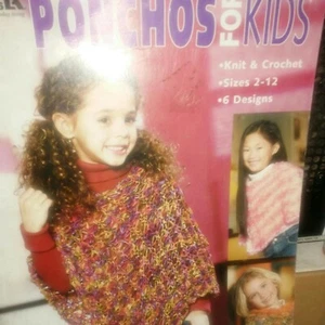 LA Ponchos For Kids Knit And Crochet Pattern Book - Picture 1 of 8