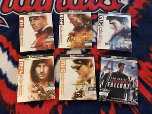 LOT Mission Impossible 1 2 3 4 5 6 4K (UHD Blu-ray Digital) + Rare OOP Slipcover - Picture 1 of 20