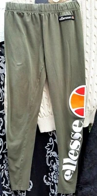 Size 10, green khaki, jersey stretch active wear leggings by Ellesse — 第 1/3 张图片