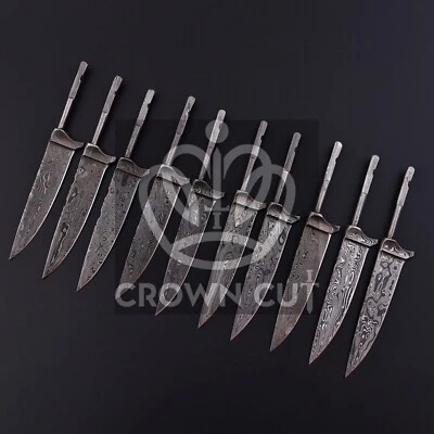 10 x Damascus steel, Damask Blades, Hunting Nickers, Costumes Bavarian Blades - Bild 1 von 4