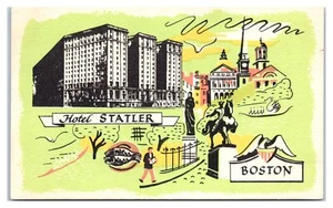 Hotel Statler in Boston Massachusetts Postkarte - Bild 1 von 2