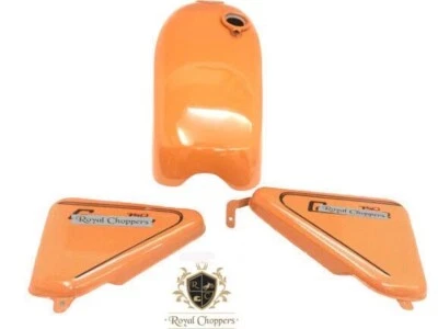 FIT FOR NORTON COMMANDO ROADSTER ORANGE PAINTED PETROL TANK + 750 SIDE PANEL - Image 1 of 4
