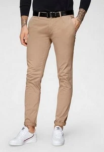 Pantalones chinos GANT para hombre D1 MOLSEY cepillados extra ajustados tiro bajo beige - Imagen 1 de 1