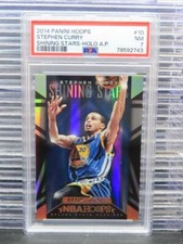 2014-15 NBA Hoops Stephen Curry Shining Stars Holo Artist Proof #26/99 #10 PSA 7