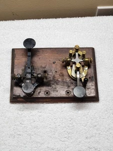 Llaves telegráficas antiguas MESCO y Partrick Carter - Equipo Morse inalámbrico temprano  - Imagen 1 de 10