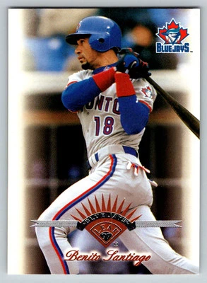 1997 LEAF BENITO SANTIAGO TORONTO BLUE JAYS #296 - Image 1 of 2