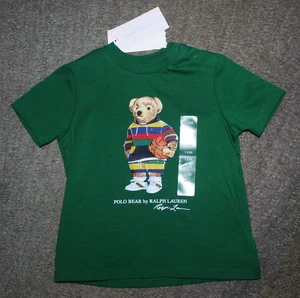 Camiseta Ralph Lauren Bebé Niño Verde (Oso Polo) - Talla 12 Meses - Nueva Con Etiquetas - Imagen 1 de 3