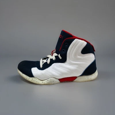 And1 Assist 2.0 Youth Size 2 Basketball Athletic Sneaker White Blue Shoes - Image 1 of 4