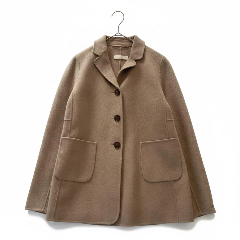 Max Mara Short Coat Jacket Size 42 Angora Wool CUCITO A MANO - Image 1 of 4